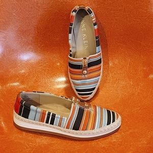 Anne Klein iflex striped summer deck shoes women's size 6.5M.